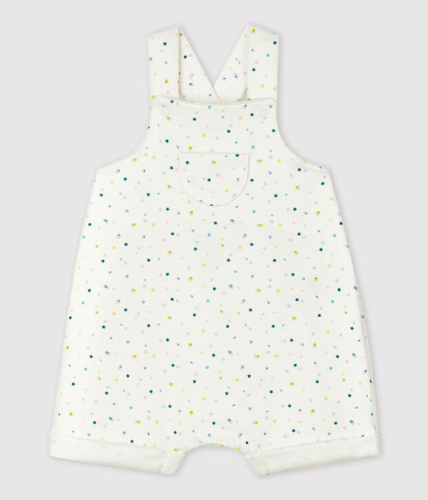 Babies' Double-Sided Organic Cotton Jersey Playsuit white/multicolor