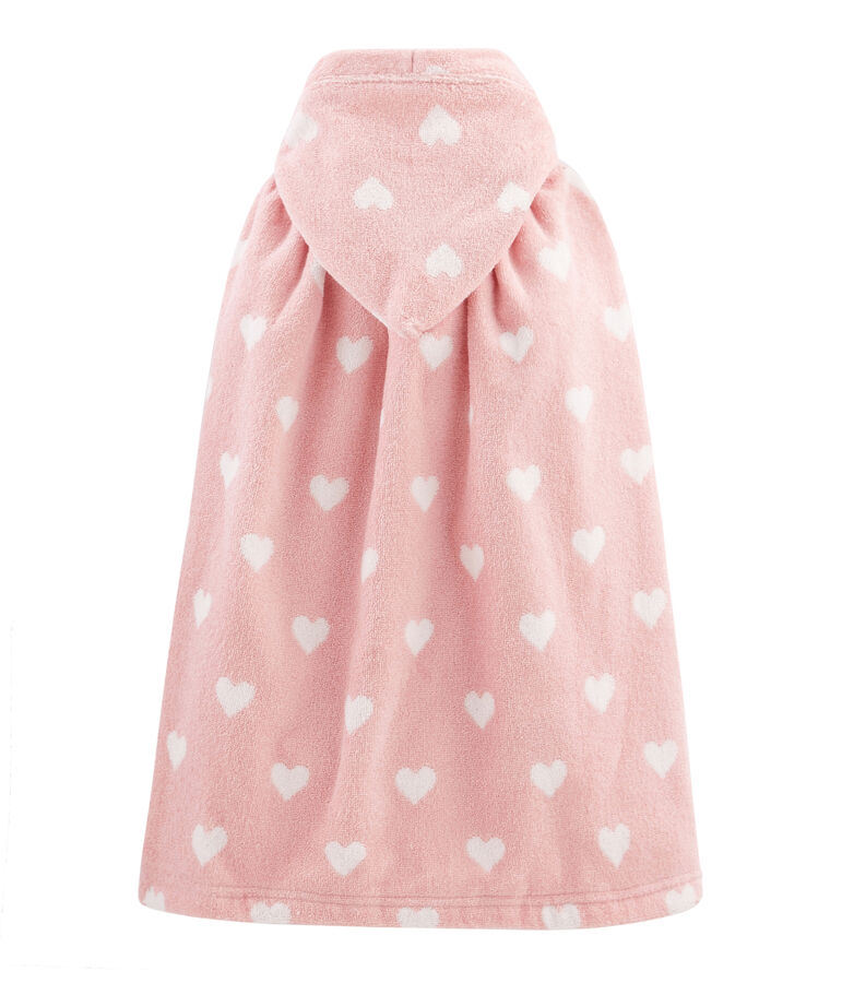 Babies' Terry Bath Cape pink/white