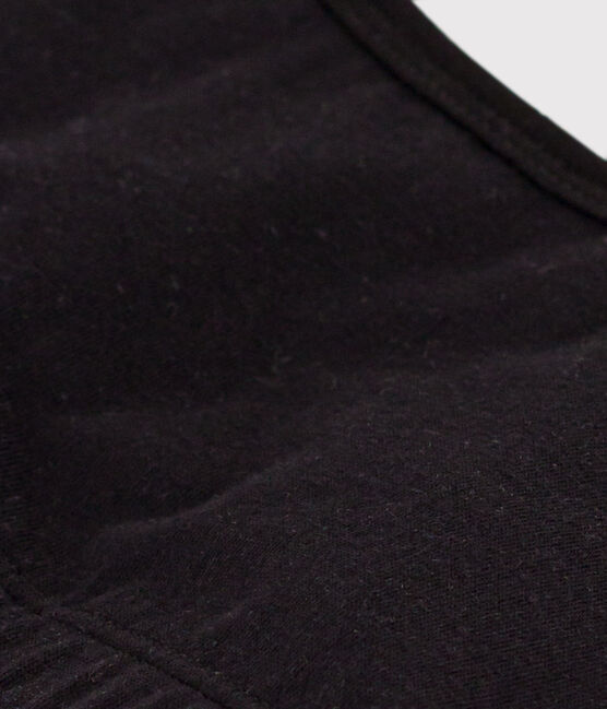 Women's Plain Cotton and Elastane Bra BLACK black