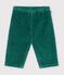 Babies' plain corduroy trousers green