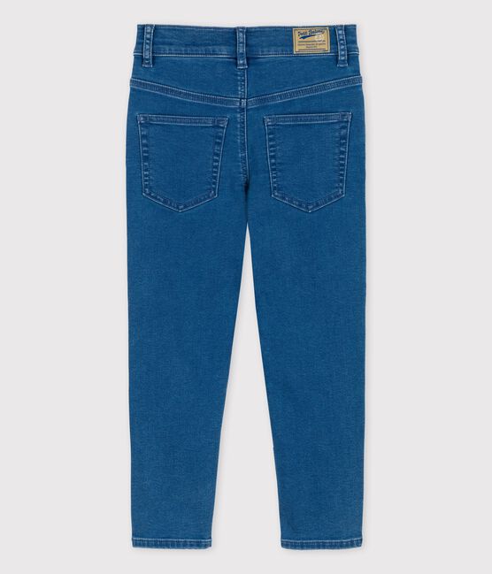 Boys' Eco-Friendly Regular Denim Trousers BLEU DELAVE blue