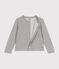 Girls' fleece cardigan CHATON CHINE grey