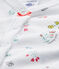 Baby girl's print sleepsuit ECUME white/MULTICO white