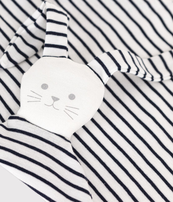 Cotton Breton Comforter MARSHMALLOW white/SMOKING blue