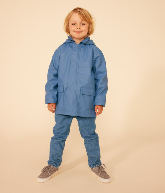 Children's unisex iconic recycled raincoat BEACH blue
