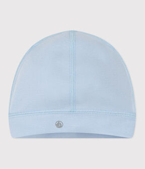 Babies' plain cotton hat TOUDOU blue