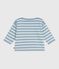 Babies' cotton Breton top ADRIATIC blue/MILK