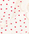 Babies' Little Heart Patterned Fleece Jumpsuit MARSHMALLOW white/TERKUIT red