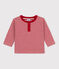 Babies' Long-Sleeved Pinstriped Tube Knit T-Shirt STOP /MONTELIMAR