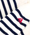 Babies' 2-piece stripy knit Breton top outfit MARSHMALLOW blue/SOIR