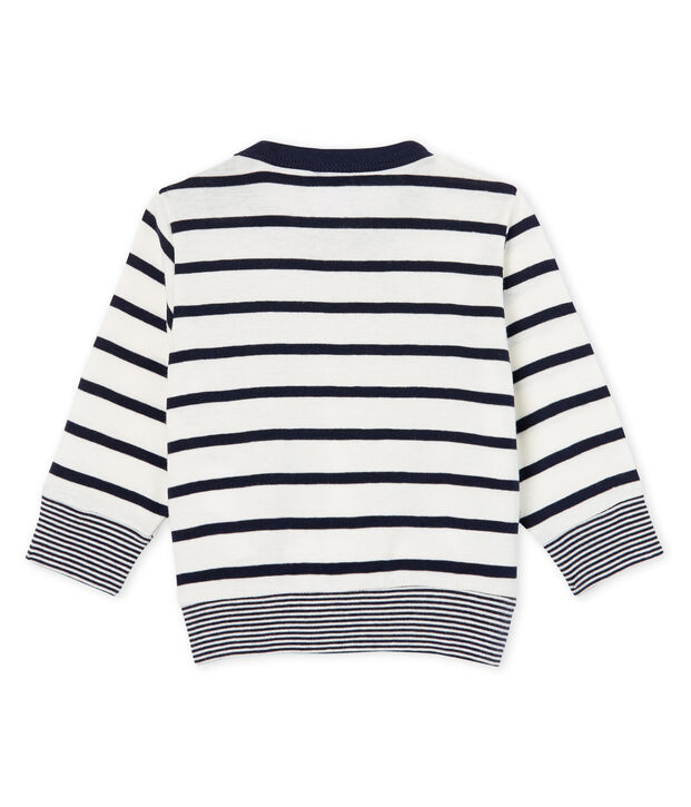 Baby Boys' Sailor Striped Long-Sleeved T-Shirt white/blue