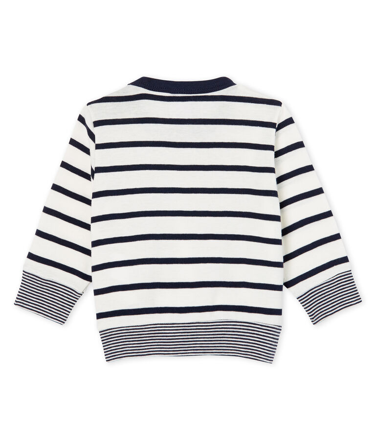 Baby Boys' Sailor Striped Long-Sleeved T-Shirt white/blue