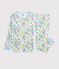 Boys' Jungle Print Cotton Pyjamas MARSHMALLOW white/MULTICO white