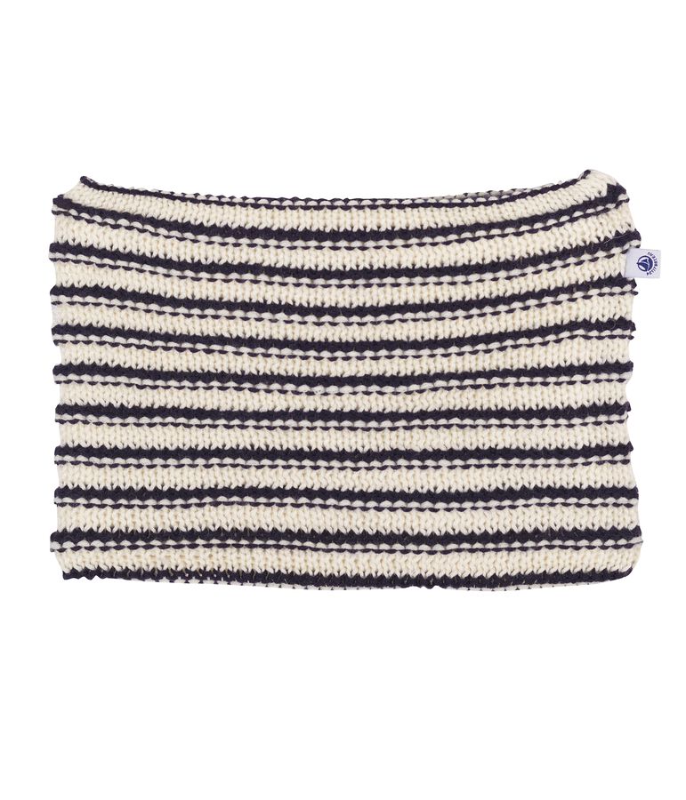 Boy's/Girl's Snood white/blue