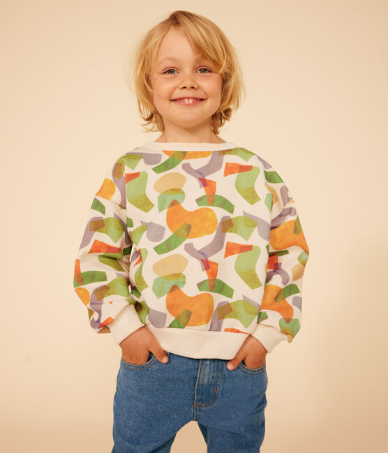 Children's Printed Fleece Sweatshirt AVALANCHE white/MULTICO
