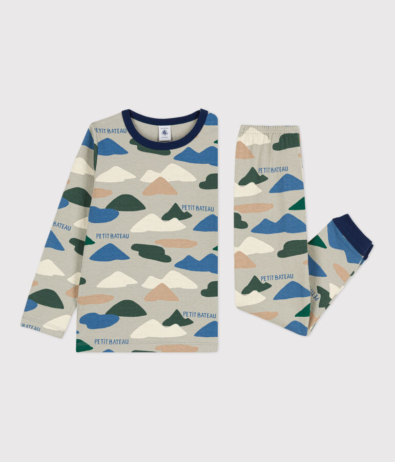 Boys' Tube Knit Pyjamas grey/multicolor