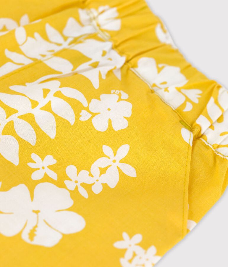 Babies' Poplin Hawaii Print Shorts yellow/white