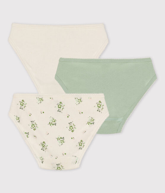 Girls' Cotton and Linen Blend Floral Knickers - 3-Pack variante 1