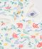 Babies' patterned fleece pyjama suit printed with mushrooms white/multicolor