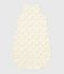 Babies' 0.5 TOG cotton sleeping bag printed with little fruits MARSHMALLOW white/MULTICO white