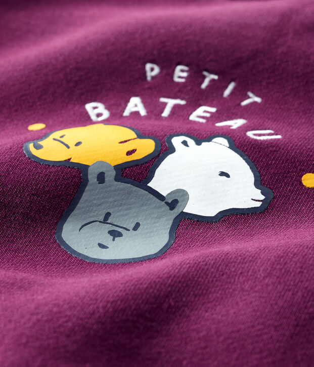 Baby boy's print sweatshirt purple