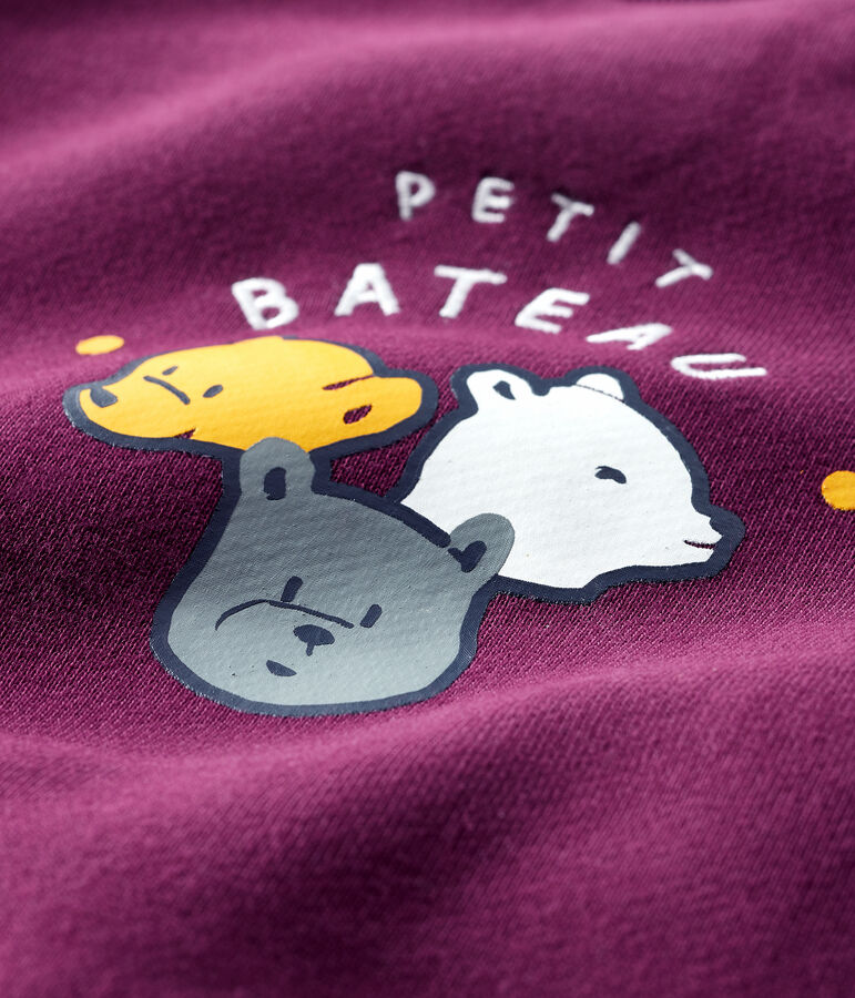 Baby boy's print sweatshirt purple