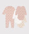 Babies' gift set containing pyjamas and three floral bodysuits variante 1