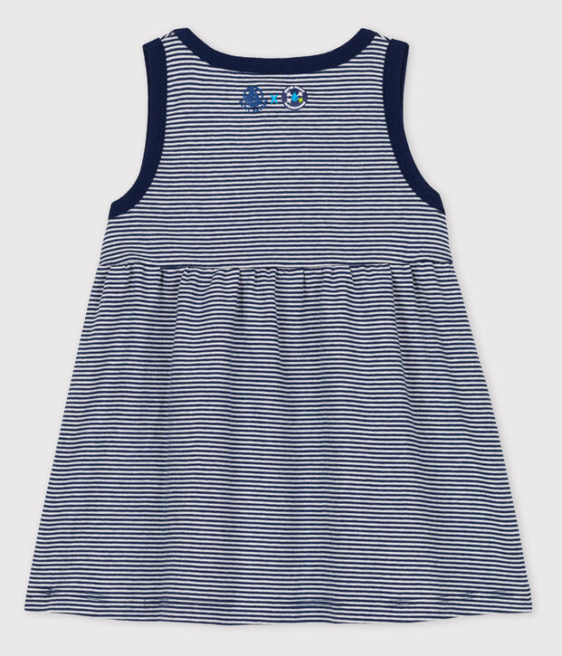 Petit Bateau x Water Family Babies' Dress blue/white