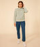 Women's Fisherman's Rib Cotton Pullover HERBIER green