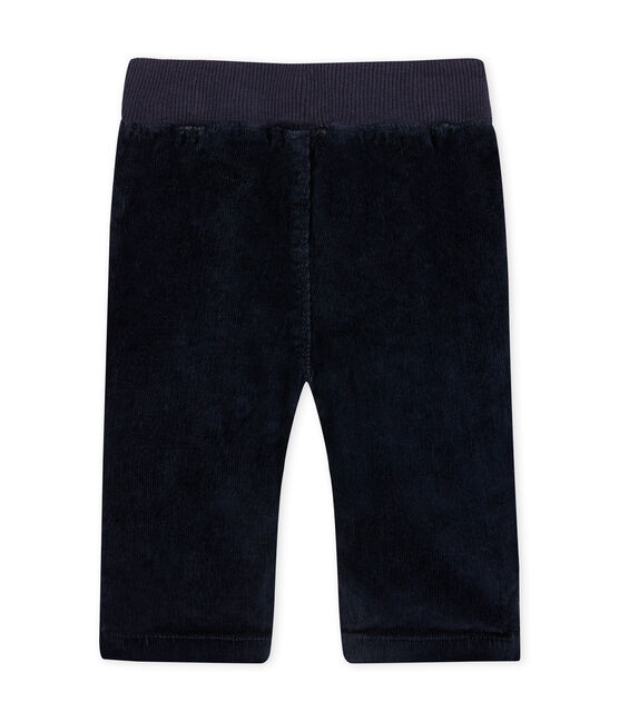 Baby boy's lined stretch corduroy trousers SMOKING blue