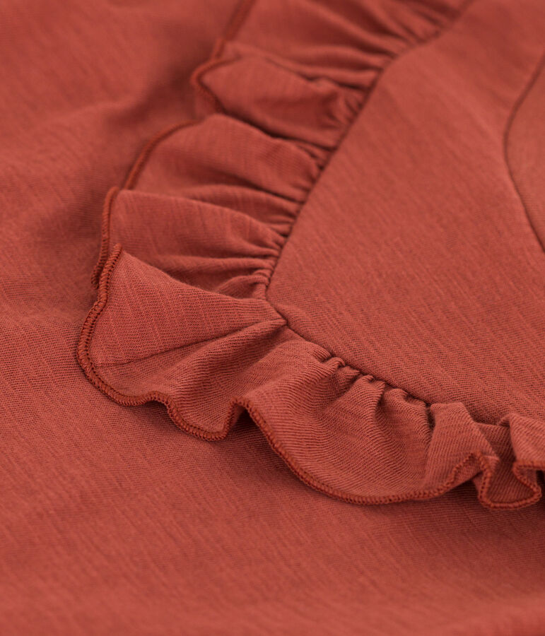 Girls' Slub Jersey T-shirt brown