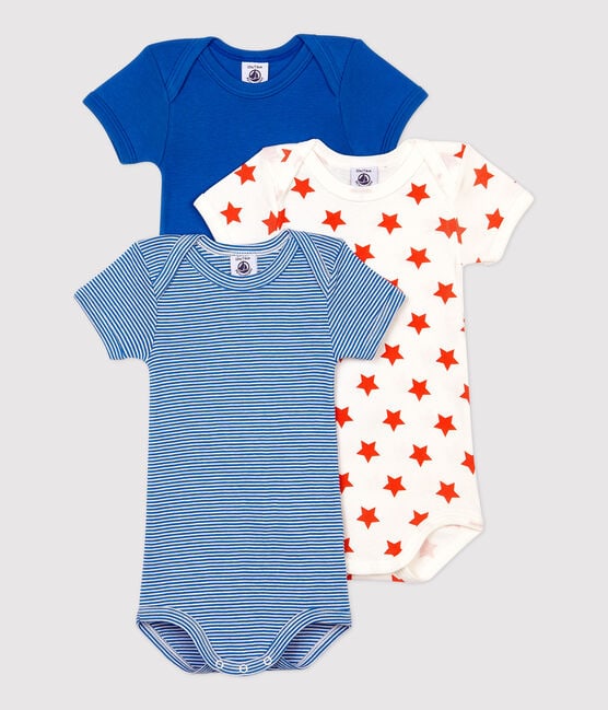 Babies' Starry Short-Sleeved Organic Cotton Bodysuits - 3-Pack variante 1