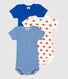Babies' Starry Short-Sleeved Organic Cotton Bodysuits - 3-Pack