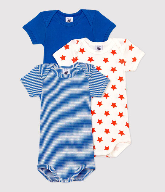 Babies' Starry Short-Sleeved Organic Cotton Bodysuits - 3-Pack variante 1