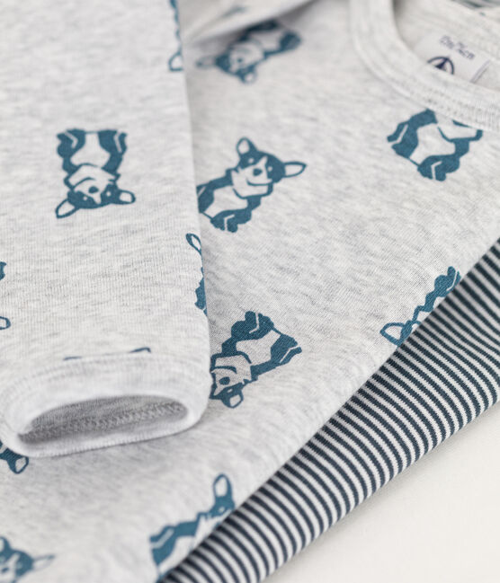 Babies' Dog Themed Long-Sleeved Cotton Bodysuits - 3-Pack variante 1