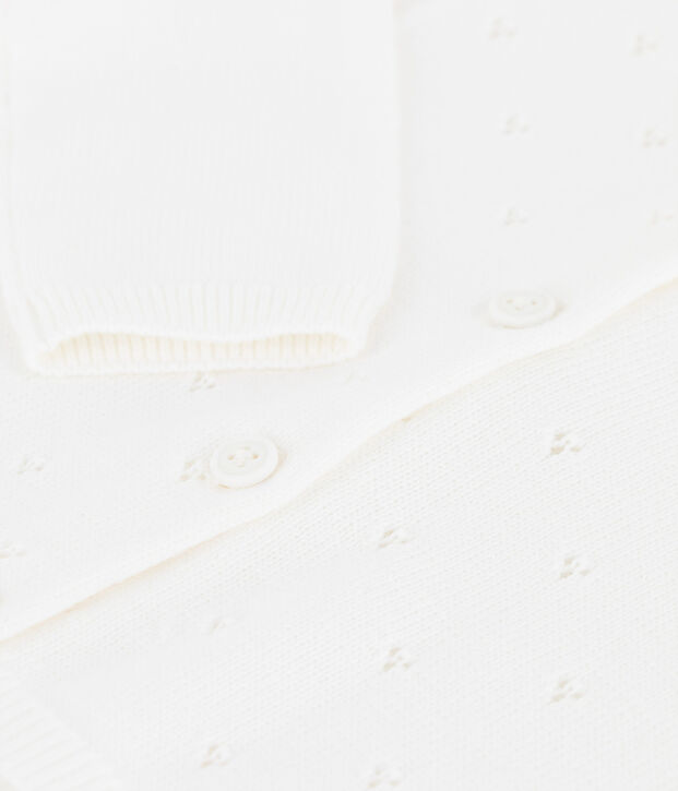 Babies' Sophisticated Knitted Cardigan white