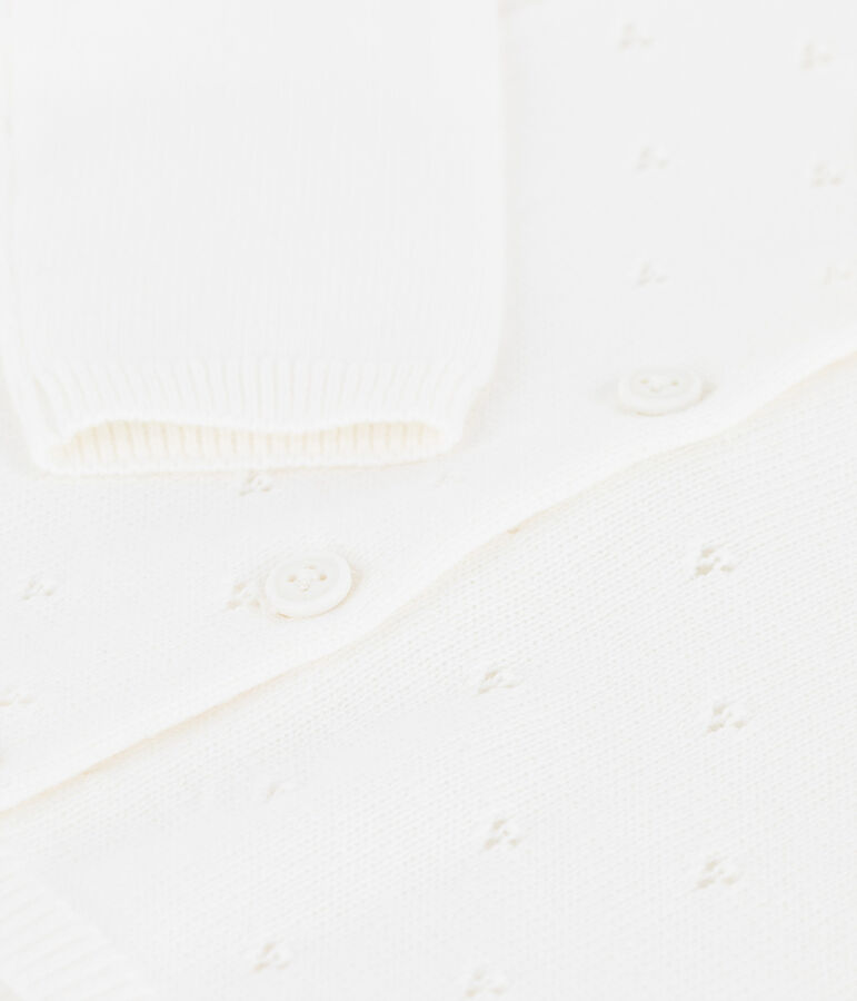 Babies' Sophisticated Knitted Cardigan white