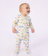 Babies' cotton pyjama suit with a motor car print