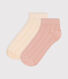 Children's Cotton Jersey Plain Socks - 2-Pack
