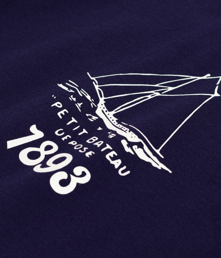 Children's short-sleeved printed T-shirt blue