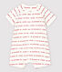 Petit Bateau Organic Cotton Playsuit With Woven "Je t'aime"