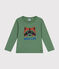 Boys' long-sleeved fine jersey T-shirt PALMERAIE green