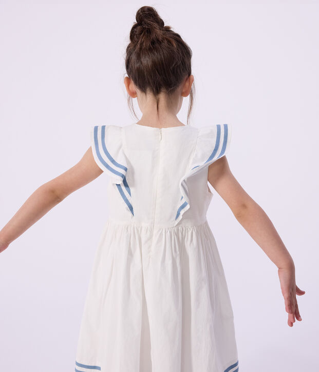 Children's sleeveless cotton dress white