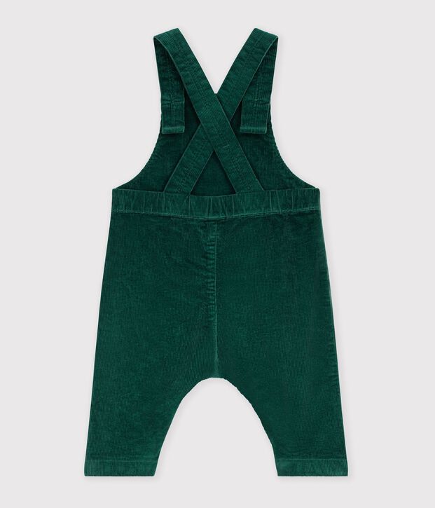 Babies' long-leg dungarees in plain corduroy TREE