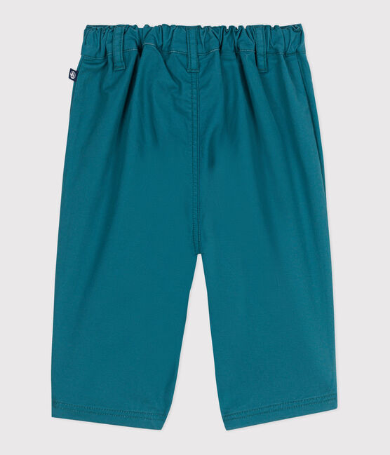 Babies' plain soft cotton trousers DRAGONFLY green