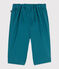 Babies' plain soft cotton trousers DRAGONFLY green