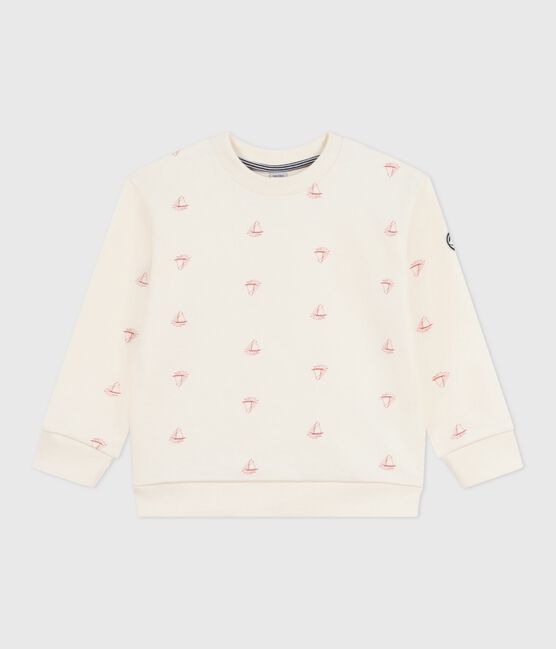Children's printed cotton sweatshirt MILK red/POMPEI