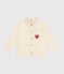 Children's plain denim jacket MILK Ecru