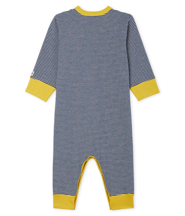 Baby Boys' Footless Ribbed Sleepsuit blue/white