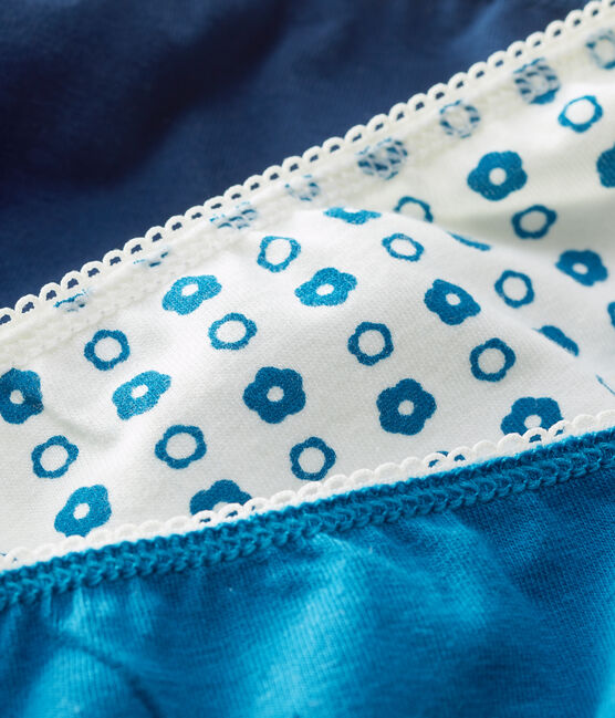 Girls' Graphic Floral Print Organic Cotton and Elastane Briefs - 3-Pack variante 1